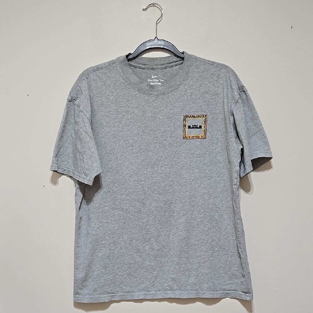 Nike Heather Gray Short Sleeve Tee with Colorful Logo